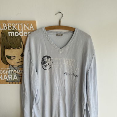 Blauer Pulli