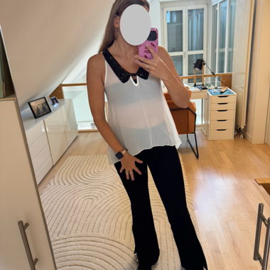 See through white top