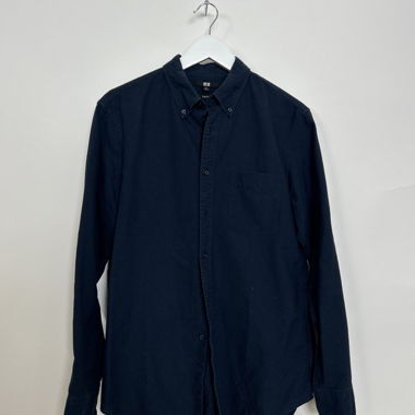 Uniqlo Navy Slim-Fit-Hemd