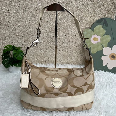 Coach Schultertasche beige, medium size