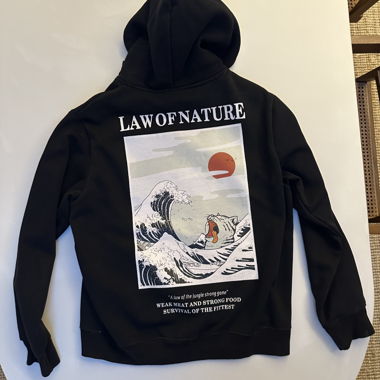 Schwarzer Grafik-Hoodie