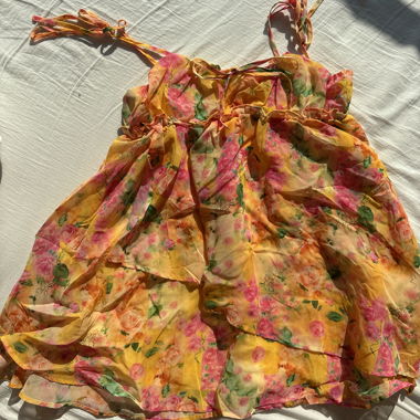 Robe à volants florale