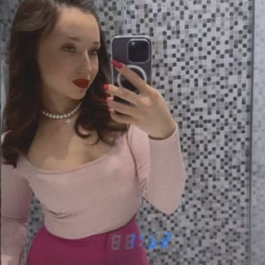 Rosa geripptes Cropped Top