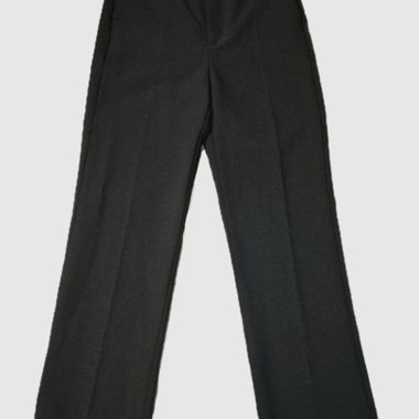 Pantalon droit en tissu noir