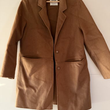 Manteau long marron pour femme