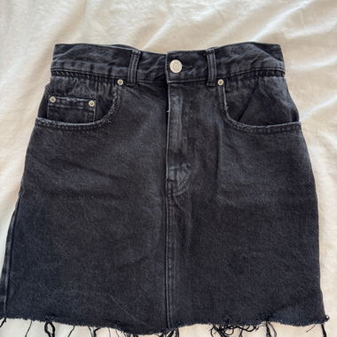 Black Denim Skirt