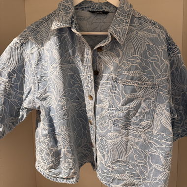 NEXT Floral Pattern Denim Shirt
