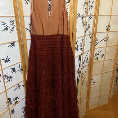 Twinset Kleid aus Bordeaux-Tüll