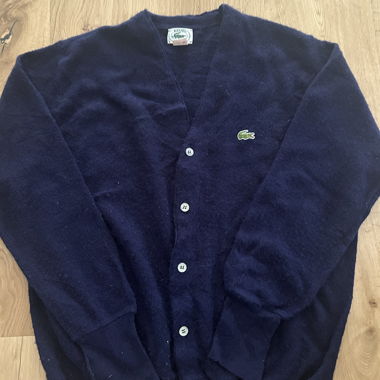 Cardigan Lacoste bleu foncé 