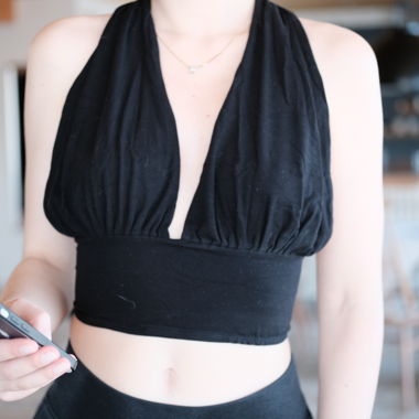 Crop Top, schwarz