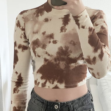 Braun/weisses top