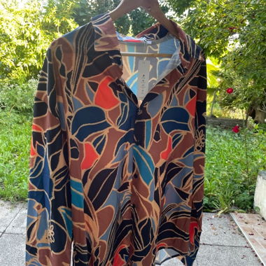 Buntes Sommerhemd in Retro Stil (L)