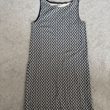 Robe sans bretelles à motif bleu foncé