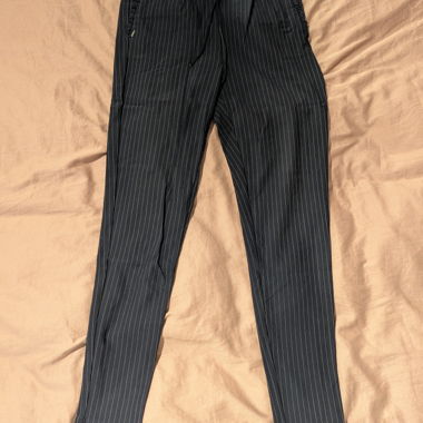 Striped Blue Fabric Trousers