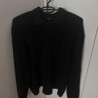 Maglione nero con collo polo H&M