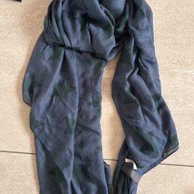 Dark Scarf with Star Pattern