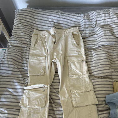 Pantalon cargo beige