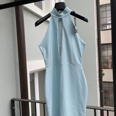 Missguided Light Blue Midi Dress