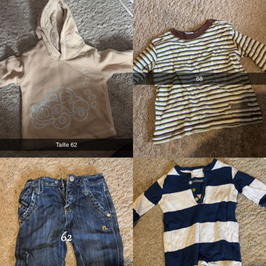 Set 10 article bébé garçon taille 60 et plus 