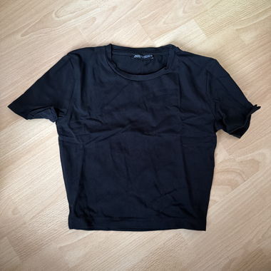 T-shirt crop nero