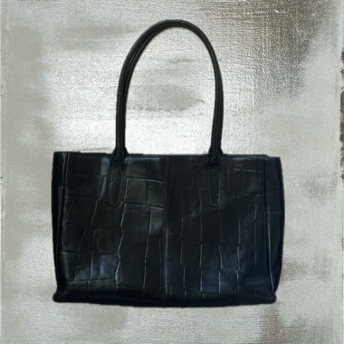 Sac à main en cuir noir