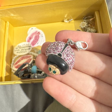 Swarovski Marienkäfer Charm pink – Kristall selten