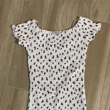 Kleid, weiss geblümt