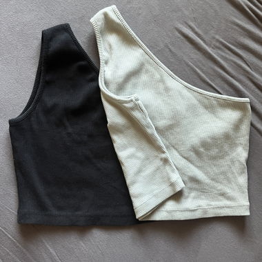 2 One Shoulder Tops