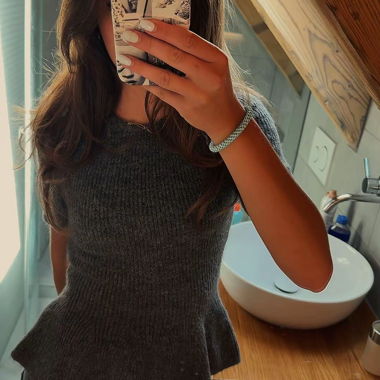 Pull en maille gris H&M