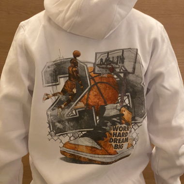 White Hoodie XL