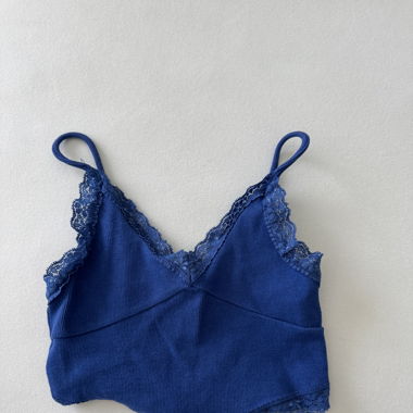 Blue lace camisole