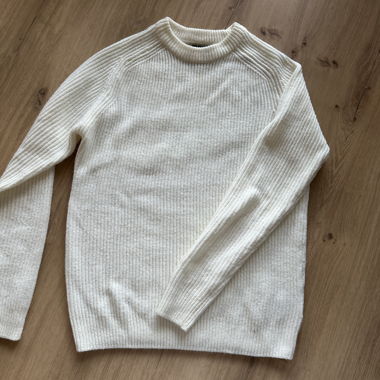 Pull en maille blanc M