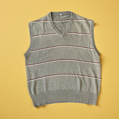 Gilet in lana lavorata a maglia vintage - L