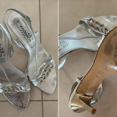 Silver High Heels Gr. 40