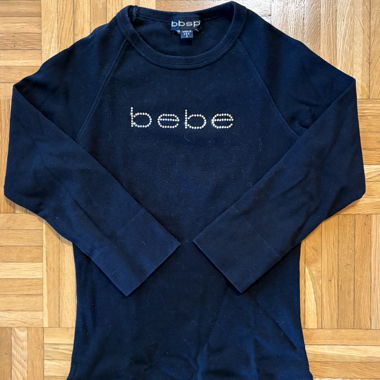 Bebe Black Long-Sleeve Shirt