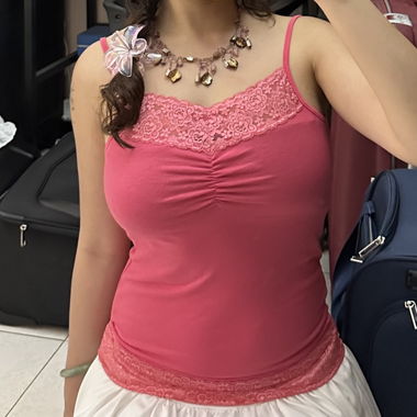 japanese vintage: canottiera rosa vivace
