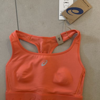 Asics orange sports bra XS