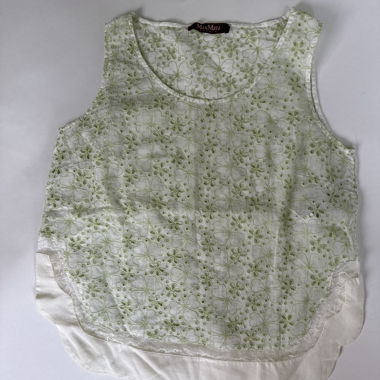 MaxMara green embroidered top
