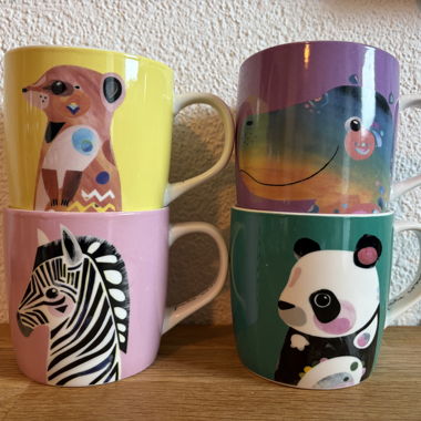 4er Set Porzellanbecher