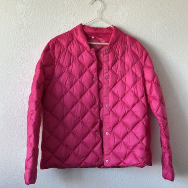 Paul Kehl pink down quilted jacket M