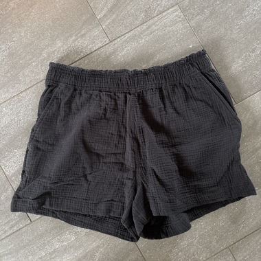 Black Muslin Shorts