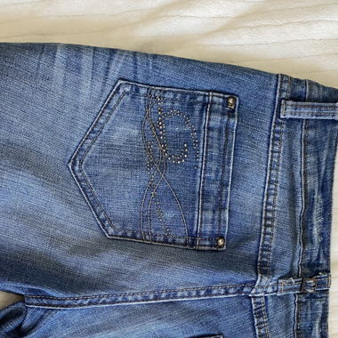 thrifted blue jeans