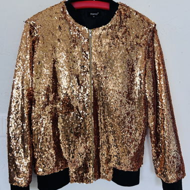 Goldene Pailletten-Bomberjacke Hancy M
