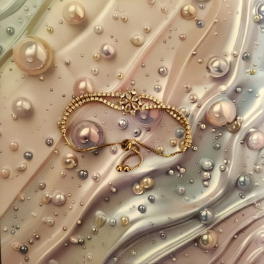 Bracciale con strass color oro