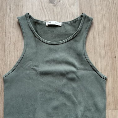 Crop top a coste kaki XS-S