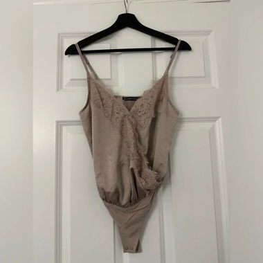 Satin lace bodysuit