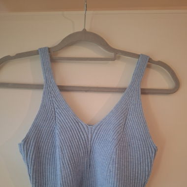 Crop top bleu clair