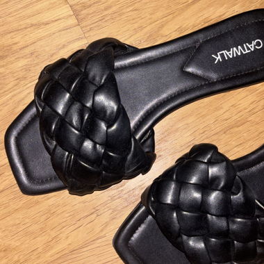 Mules noires tressées CATWALK
