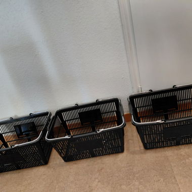 Set de 3 paniers noirs