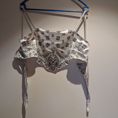 Top corto bandana bianco